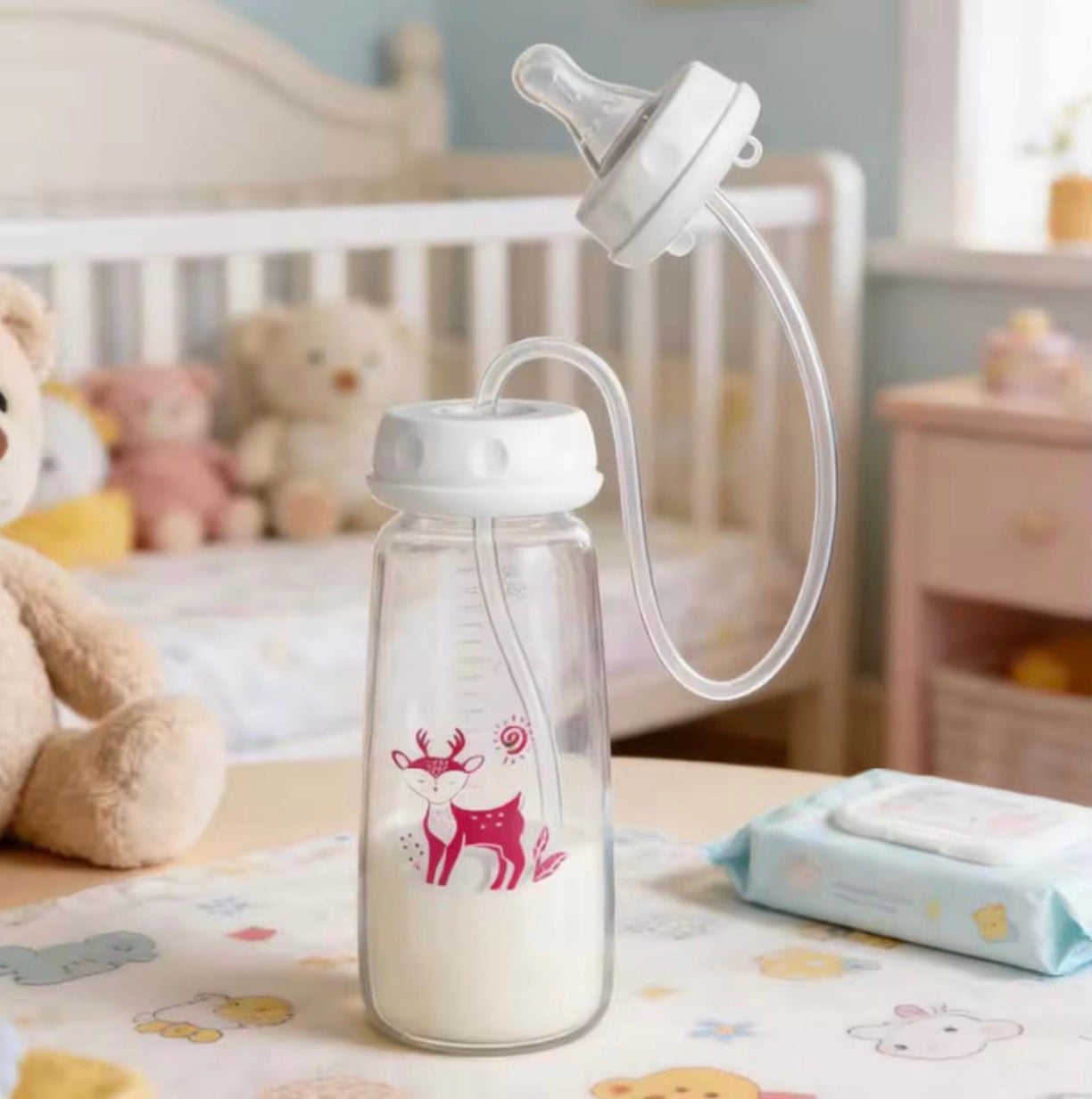 Hands Free Feeding Bottle | Easy Feeding