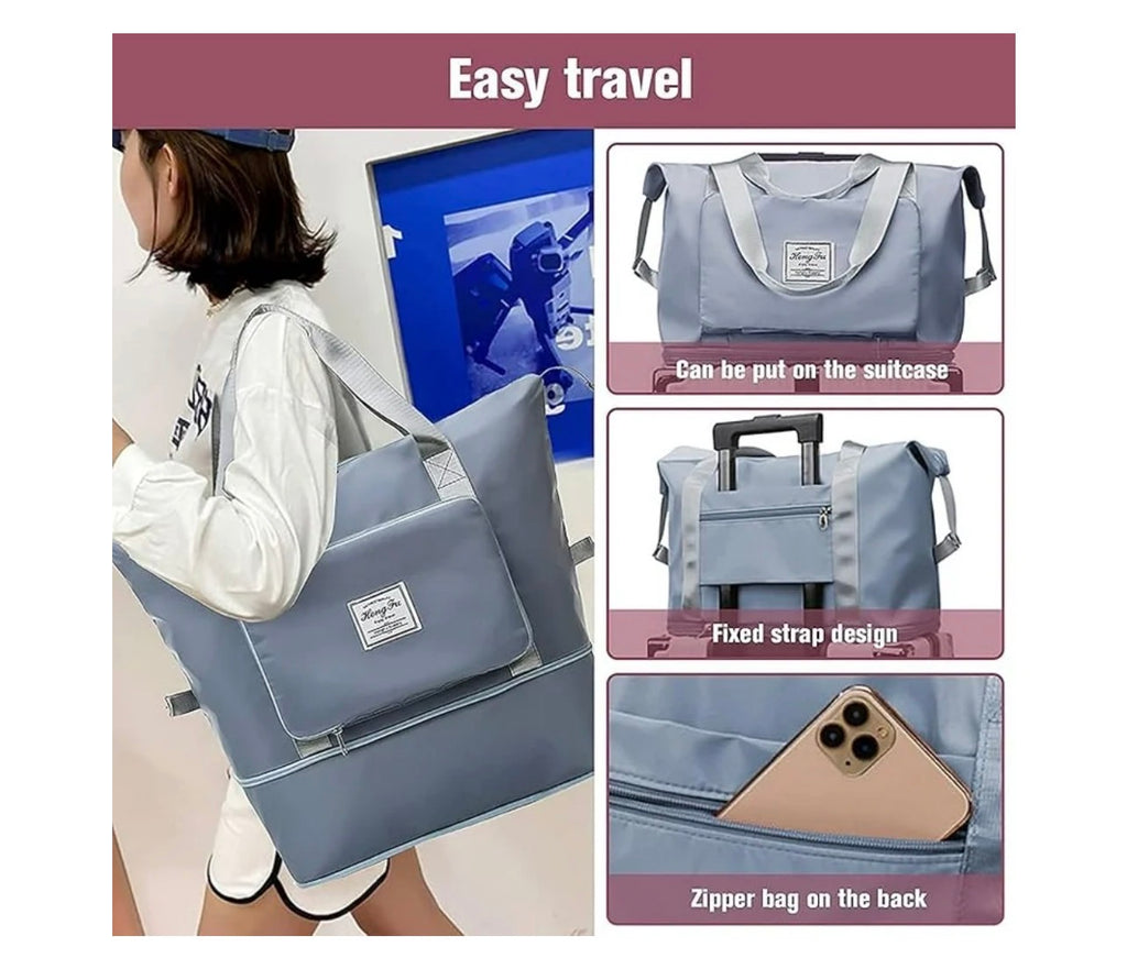 Foldable Travel Bag with Large Capacity, Foldable Sports Bag Luggage for Women Men,Waterproof