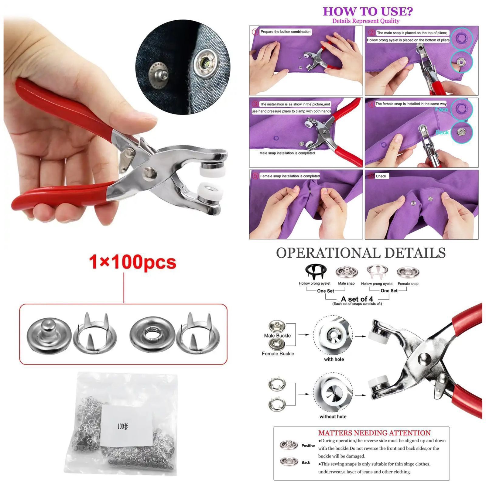 Button Fixer Metal Body With 50 buttons Made in China Shopcify