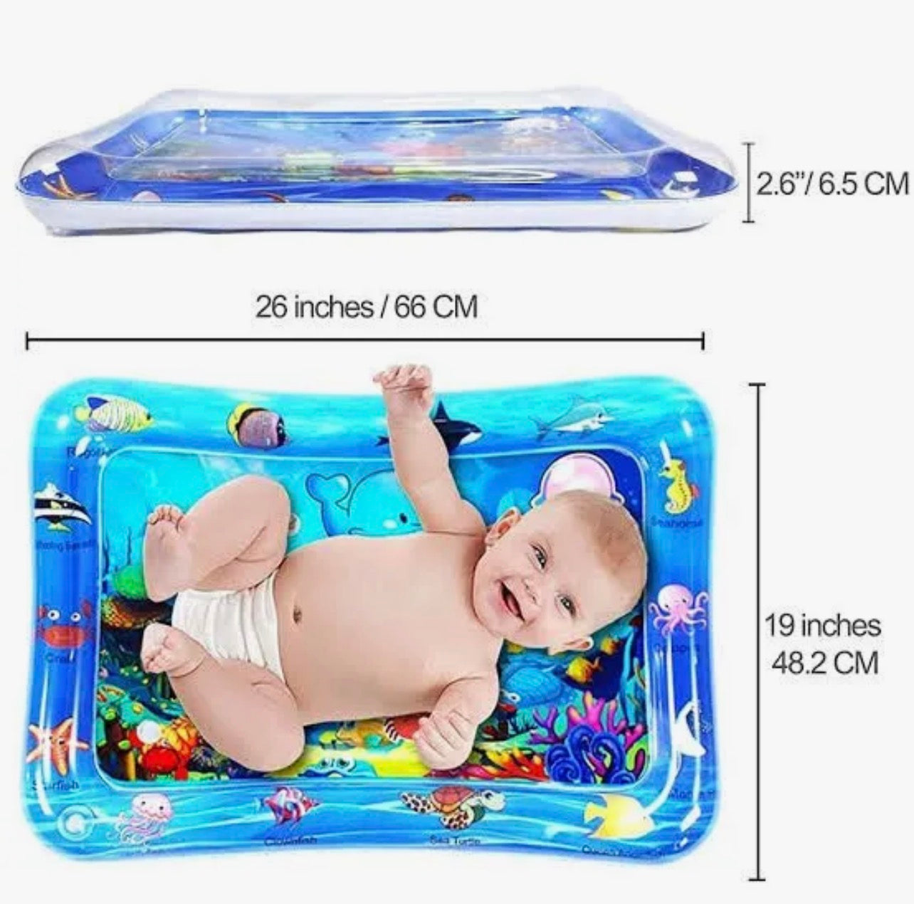 Baby Water Play Mat Inflatable Tummy Time premium mat