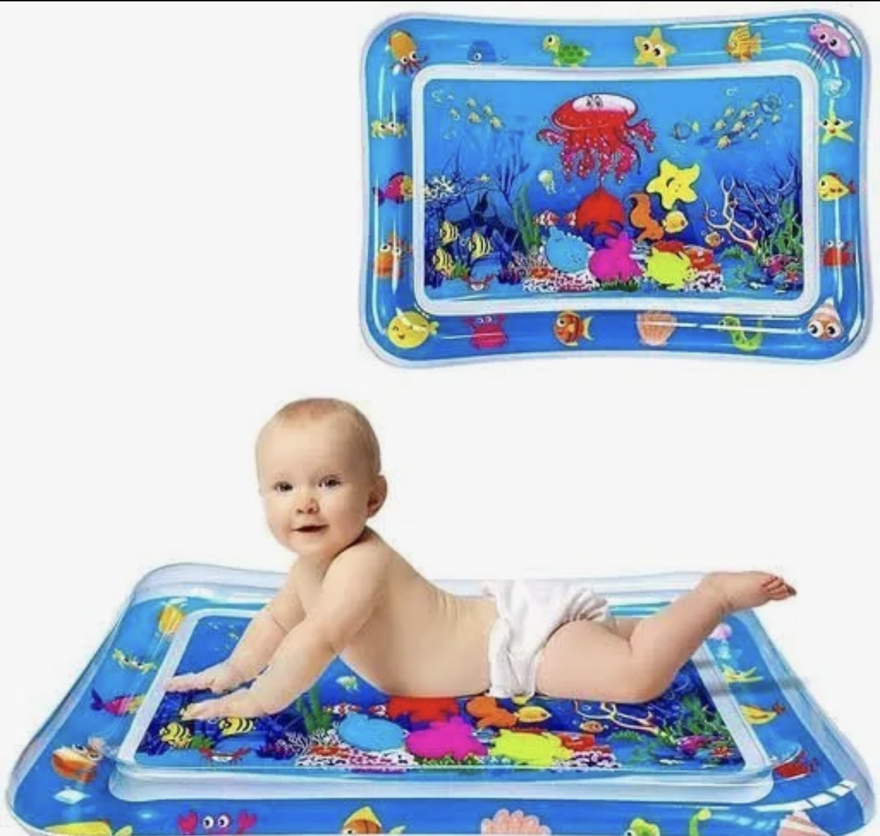 Baby Water Play Mat Inflatable Tummy Time premium mat