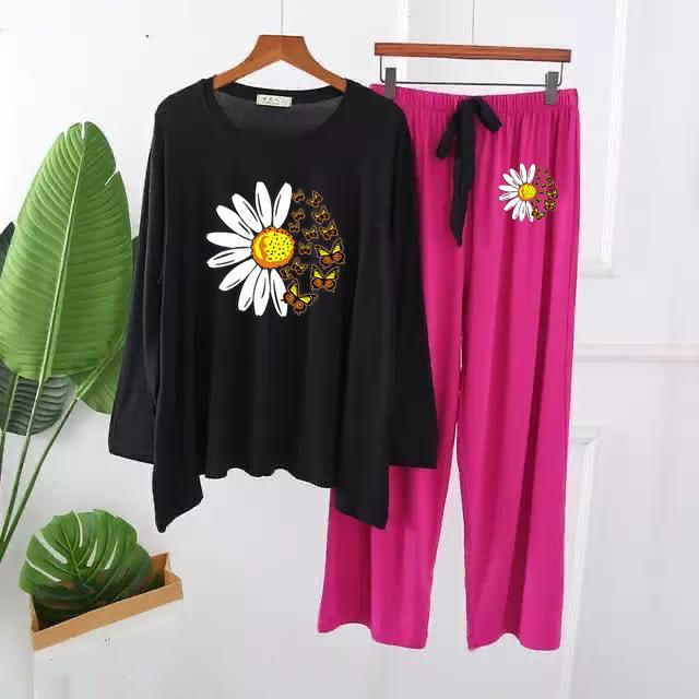 DAISY FLOWER PRINTED LOUNGEWEAR Shopcify