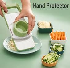 Vegetable Cutter,Mandoline Slicer Adjustable Vegetable Chopper Multifunctional Vegetable Cutter Food Chopper with Hand Guard Sharp Stainless Steel Blades for Vegetables Fruits Home Kitchen Shopcify